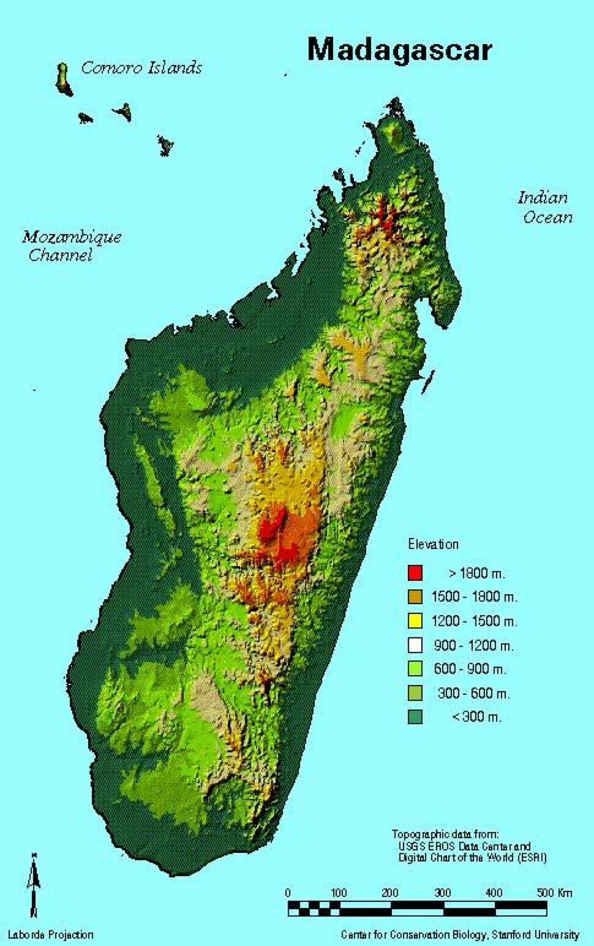 karte za geografiju Madagaskar 