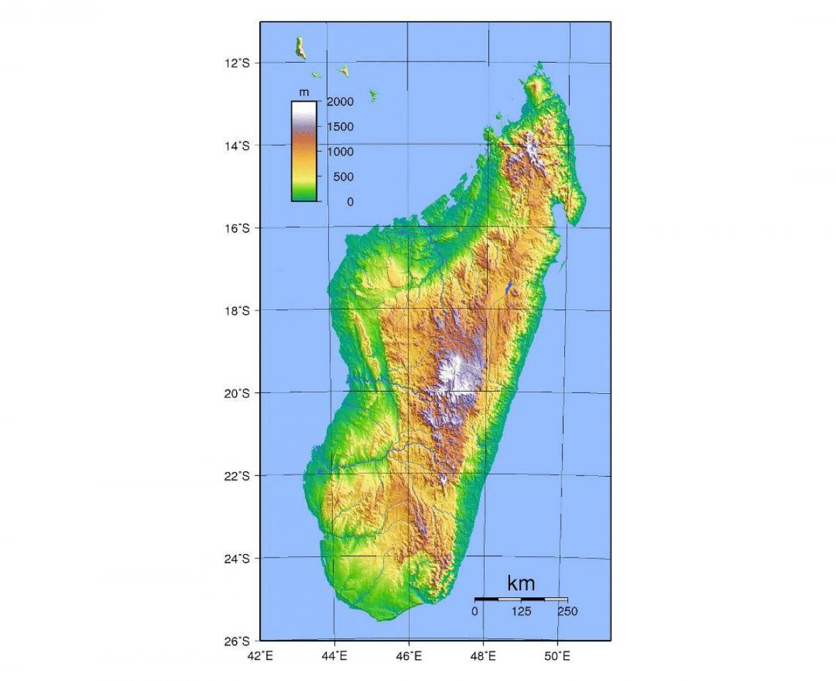 karta visine Madagaskar 