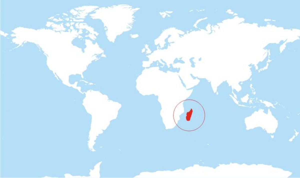 karta lokacije, Madagaskar na svijet