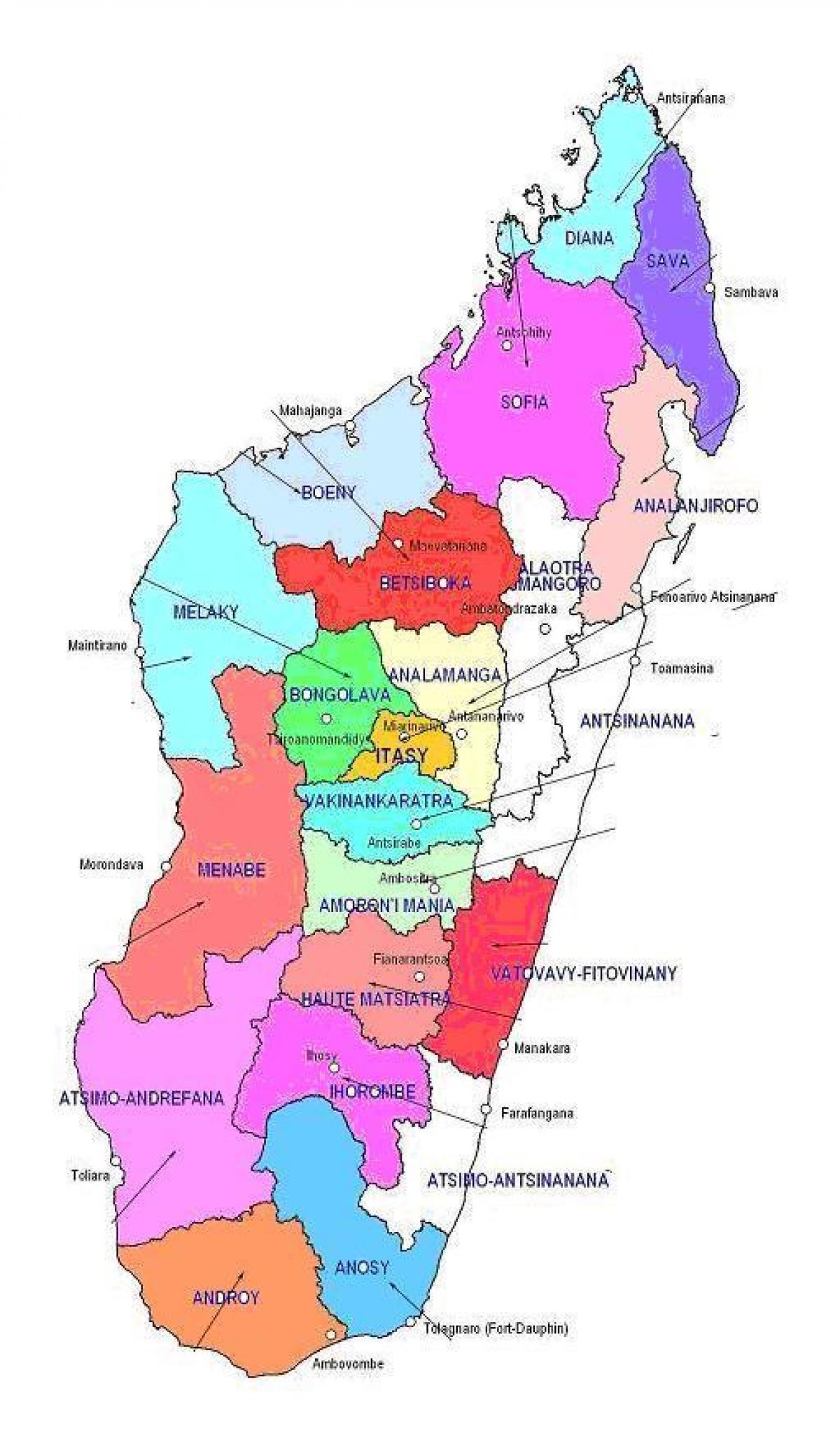 karta regije Madagaskar