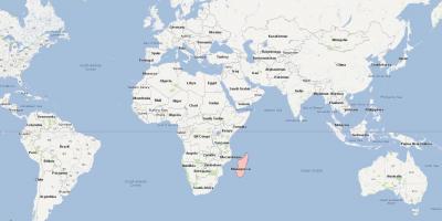 Karta svijeta, pokazuje Madagaskar