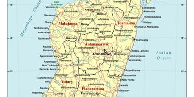 Detaljna karta Madagaskar