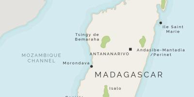 Karta Madagaskara i obližnjih otoka