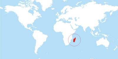 Karta lokacije, Madagaskar na svijet